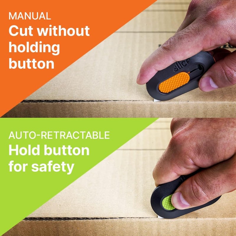 Slice Mini Box Cutter | Manual Retracting | Safe Ceramic Box Cutter Lasting 11x Longer than Metal | Keychain Box Opener | 12 Pack - Image 2